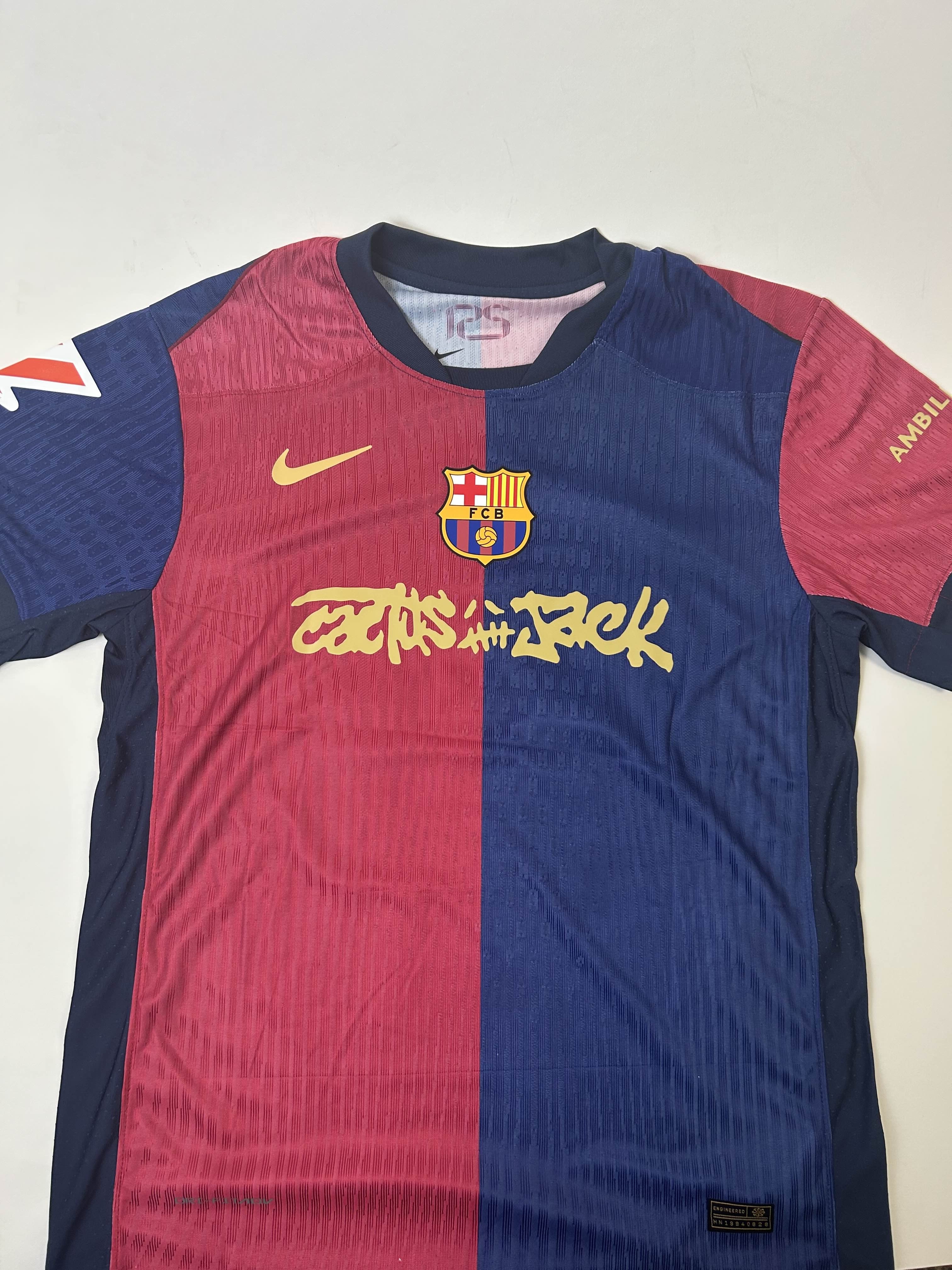 全国総量無料で Lamine Yamal Barcelona x Travis Scott 24/25 Home Jersey ウェア